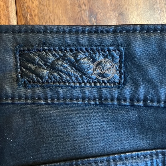 AG The Farrah skinny ankle, high-rise in black faux leather. - Picture 6 of 9